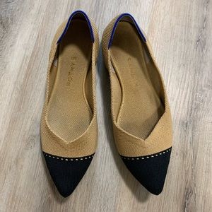 Rothy’s camel cap toe pointy sz 7.5